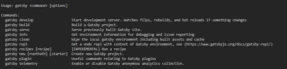 Image of gatsby cli